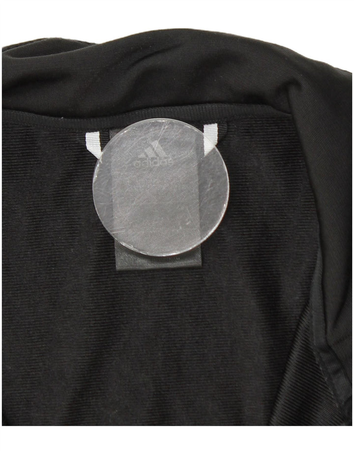 Adidas Boys Tracksuit Top Jacket 13-14 Years Black Polyester