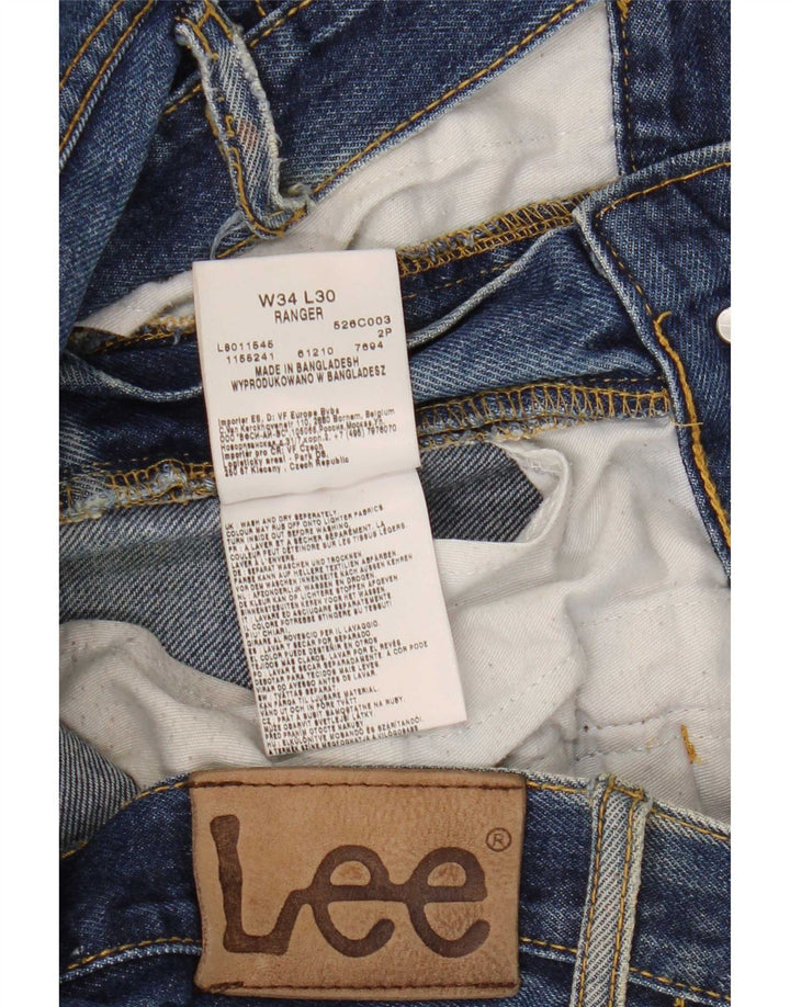 Lee Mens Ranger Bootcut Jeans W34 L30 Blue Cotton