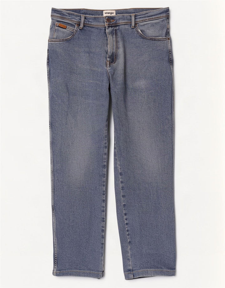 Jeans dritti da uomo Wrangler W36 L32 cotone blu