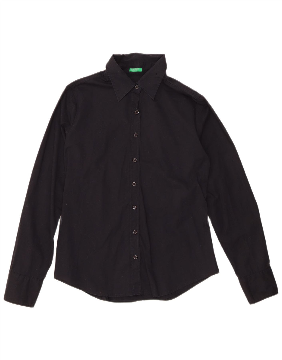 BENETTON Womens Shirt UK 12 Medium Black