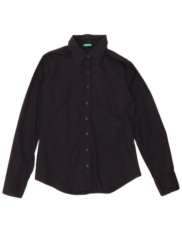 BENETTON Womens Shirt UK 12 Medium Black