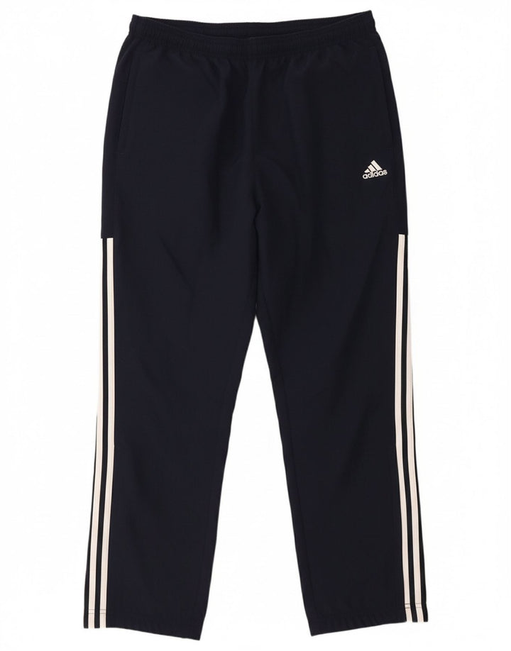 ADIDAS Mens Tracksuit Trousers Joggers Large  Navy Blue Polyester