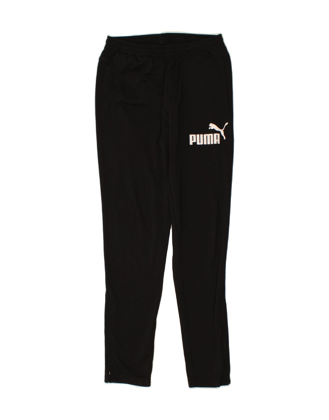 PUMA Mens Graphic Tracksuit Trousers Small Black Polyester Vintage Puma and Second-Hand Puma from Messina Hembry 