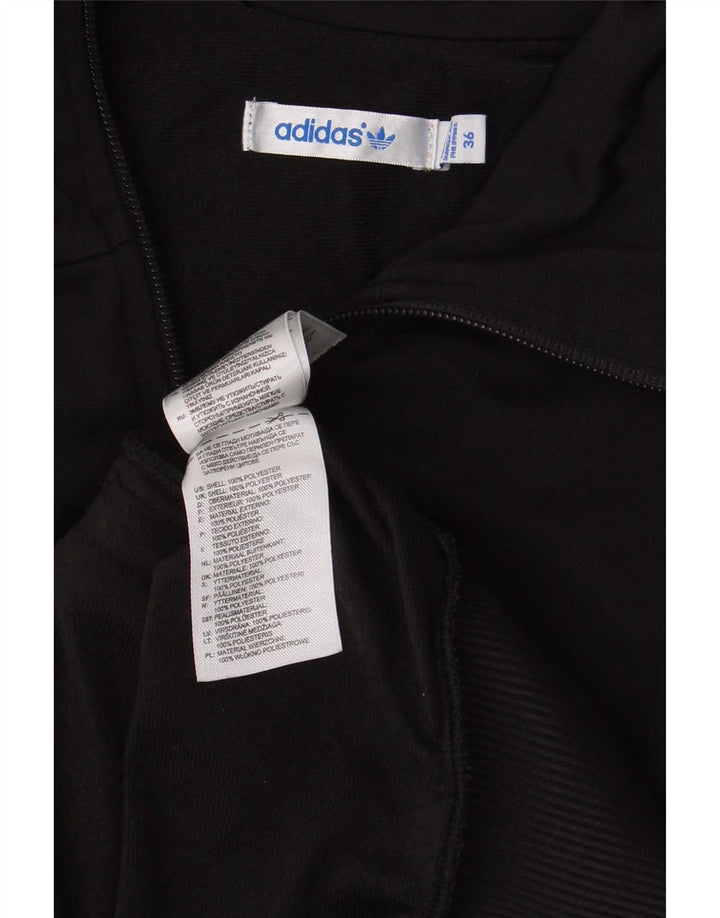 Adidas Chaqueta superior de chándal gráfico para mujer EU 36 Pequeño Poliéster negro
