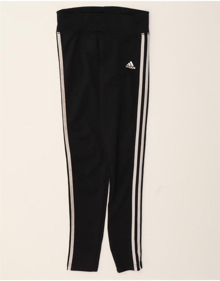 Adidas Womens Leggings UK 4/6 XS Black Polyester