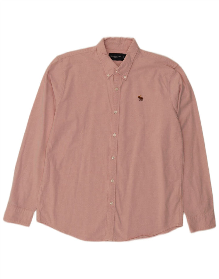 Abercrombie & Fitch Mens Shirt Large Pink Cotton
