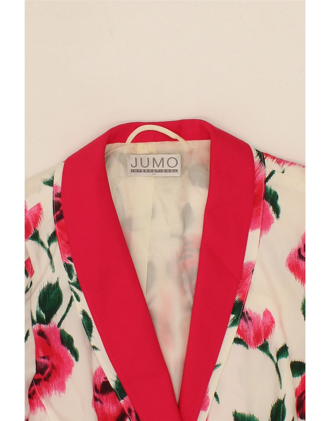 VINTAGE Womens 1 Button Short Sleeve Blazer Jacket EU 40 Medium White Vintage Vintage and Second-Hand Vintage from Messina Hembry 
