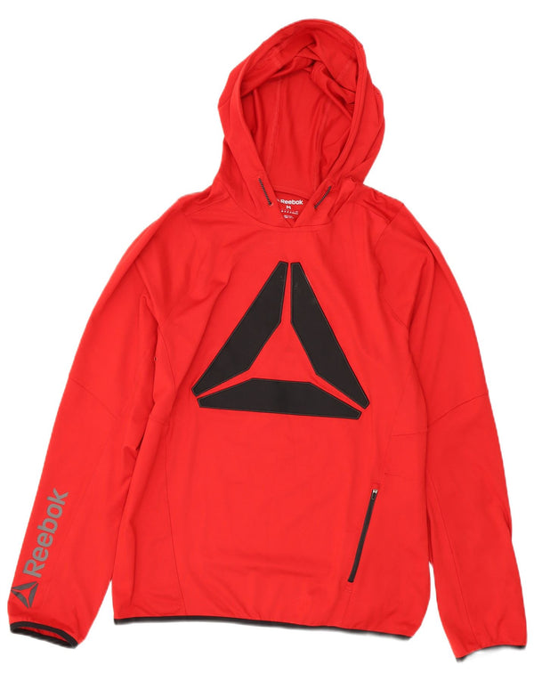 Reebok Herre grafisk hættetrøje Jumper Medium Rød Polyester