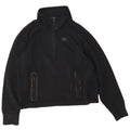 Nike Womens Oversized Crop Zip Neck Sweatshirt Jumper UK 10 Small Black