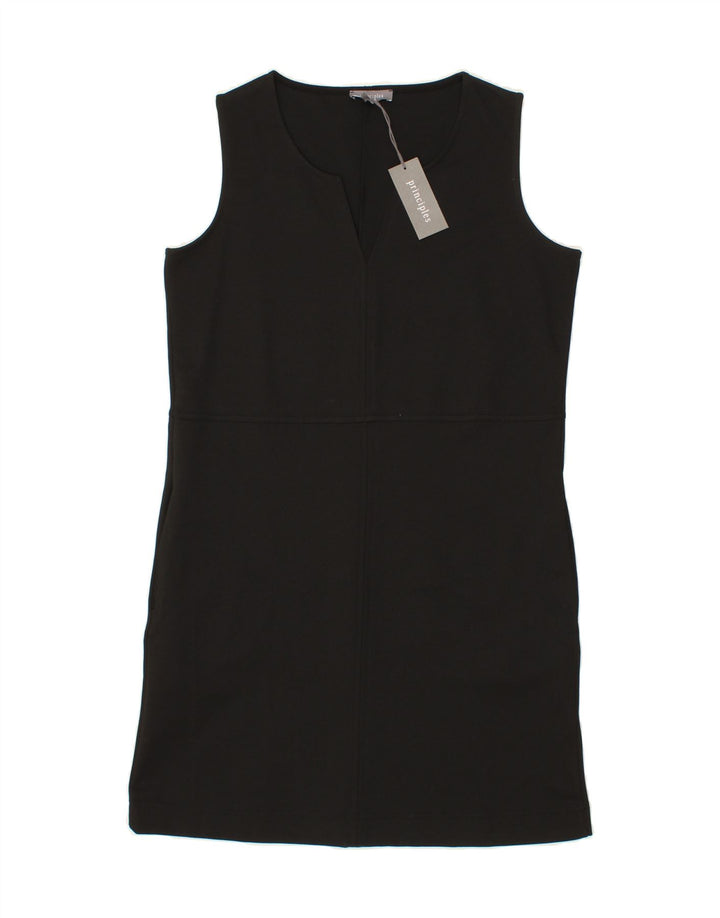 PRINCIPLES Womens Sleeveless Sheath Dress UK 14 Large Black Polyester Vintage Principles and Second-Hand Principles from Messina Hembry 