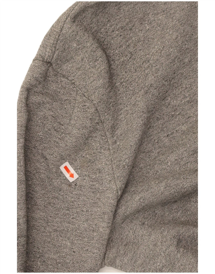 Suéter masculino SUPERDRY com capuz e zíper pequeno algodão cinza