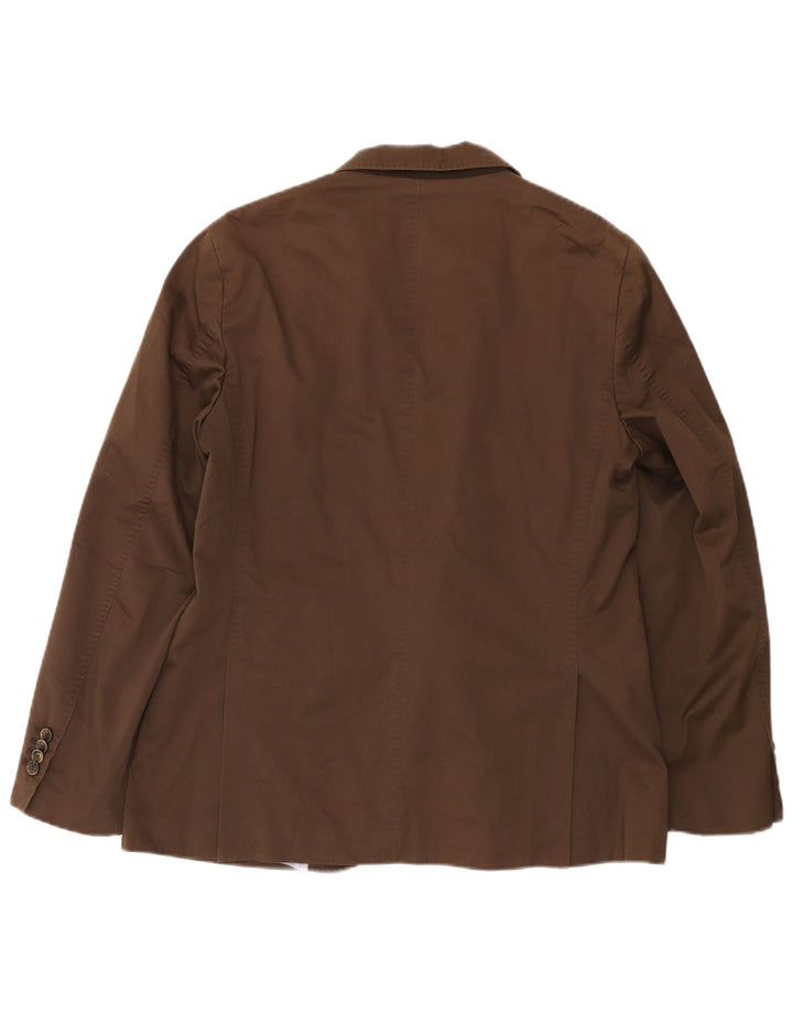 Męska marynarka zapinana na 2 guziki Massimo Dutti EU 54 XL, brązowa, bawełniana