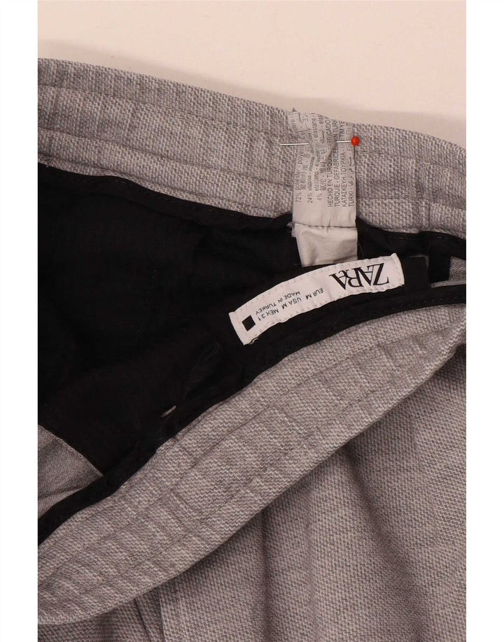 Мужские шорты чинос Zara Medium W31, серый полиэстер