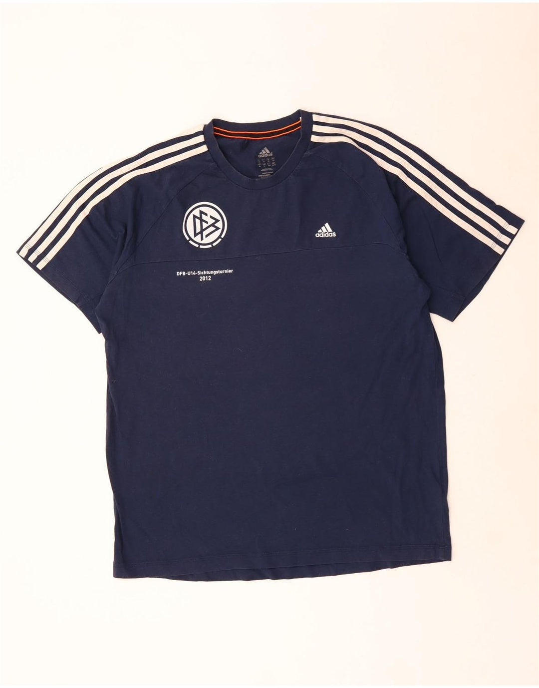 Adidas Mens Climalite Graphic T-Shirt Top XL Navy Blue Polyester