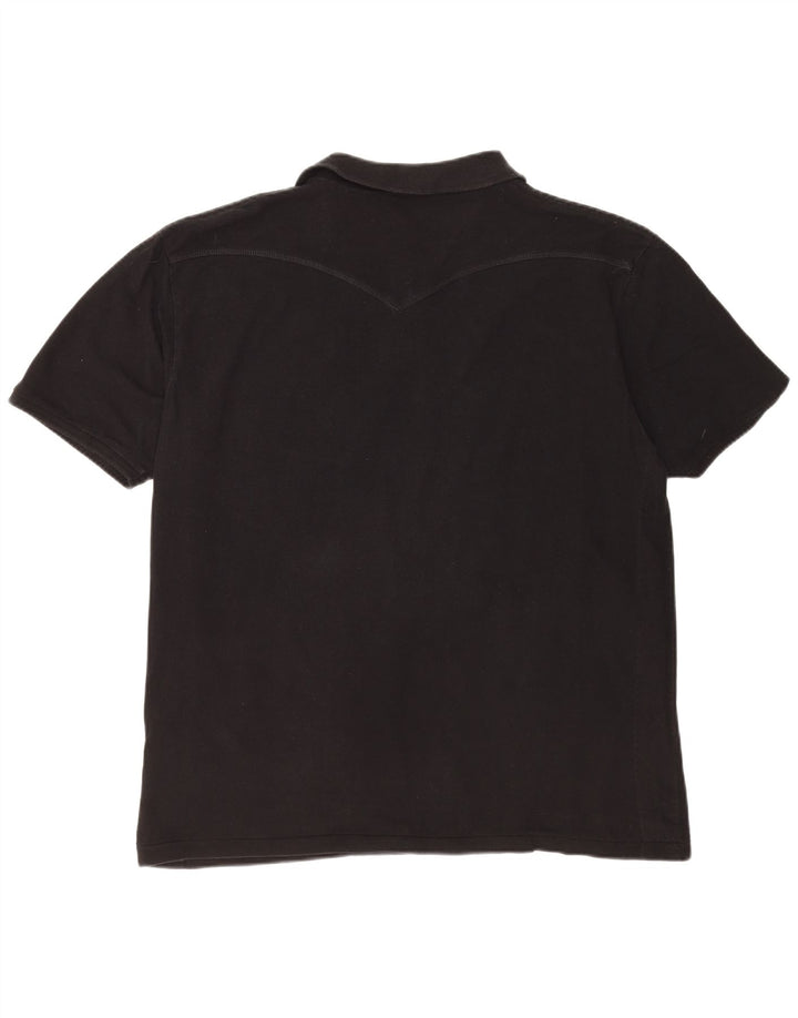 LEVI'S Mens Polo Shirt 2XL Black Cotton