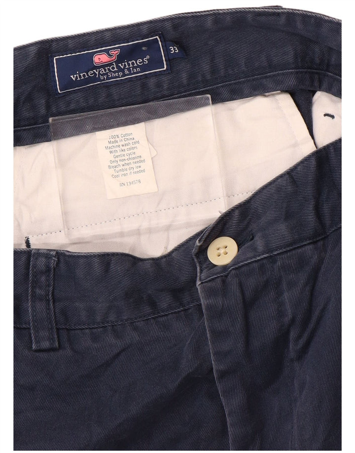 Vineyard Vines Mens Chino Shorts W33 Medium Navy Blue Cotton