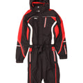 Brugi Mens Graphic Hooded Ski Jumpsuit Medium  Black Colourblock Polyamide