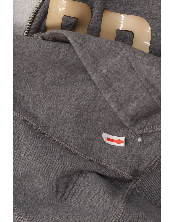 G-Star Mens Graphic Zip Hoodie Sweater Medium Grey Cotton