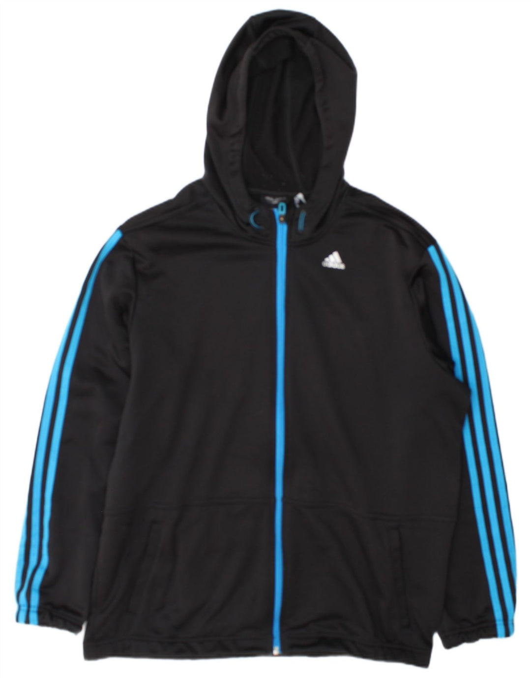 Adidas Mens Climalite Zip Hoodie Sweater XL Black Polyester