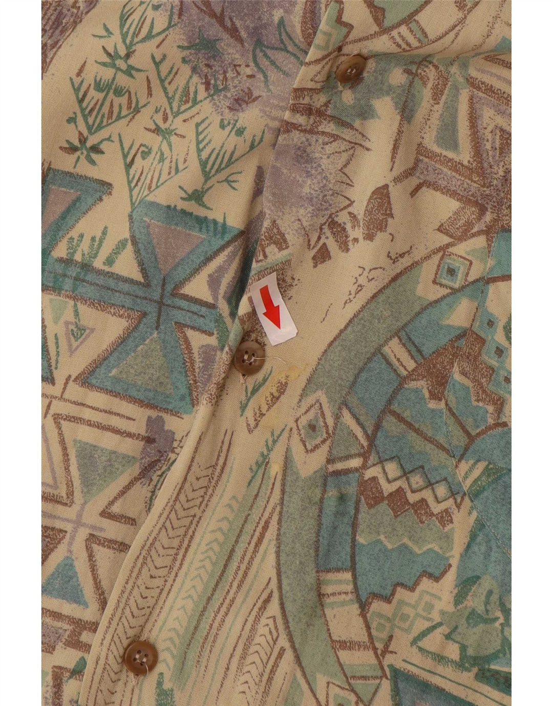 Chemise à manches courtes Vintage pour hommes, grande chemise géométrique multicolore