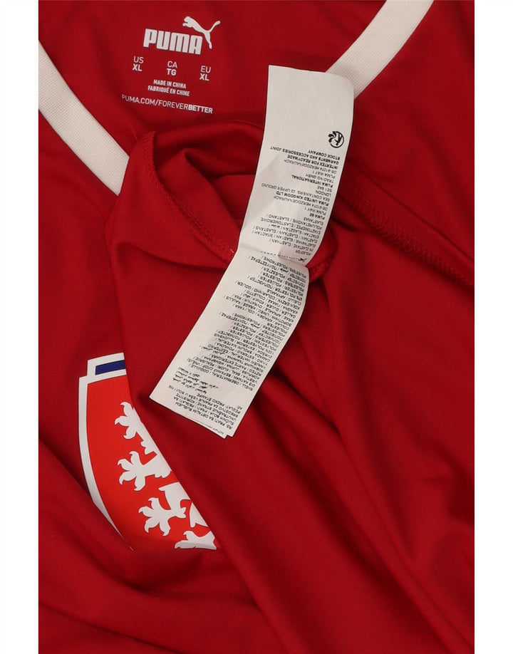 Puma Mens Czech Republic Graphic T-Shirt Top XL Red Polyester
