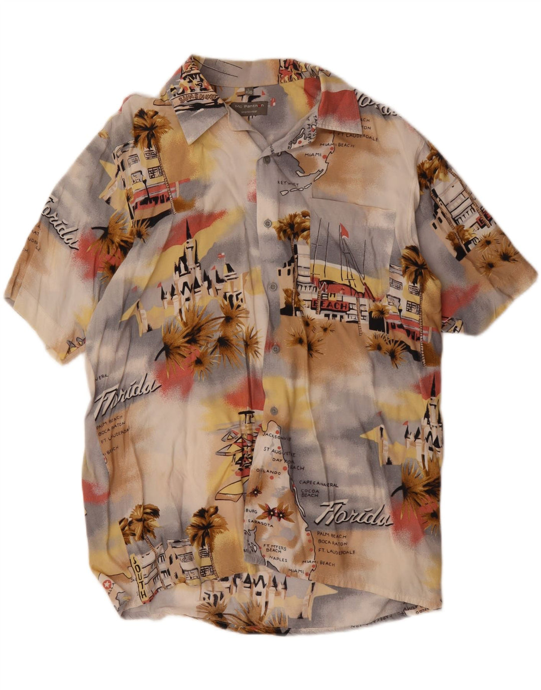 MC PANTHON Mens Abstract Pattern Shirt Size 41/42 Large Multicoloured Vintage Mc Panthon and Second-Hand Mc Panthon from Messina Hembry 
