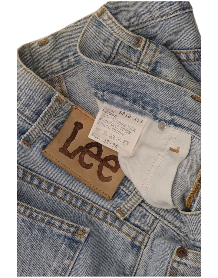 Lee Mens Chicago Straight Jeans W38 L27 Blue Cotton