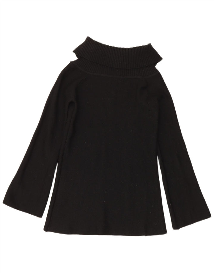 Luisa Spagnoli Womens Roll Neck Jumper Sweater UK 10 Small Black
