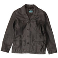 Vintage Womens Leather Jacket UK 12 Medium Black