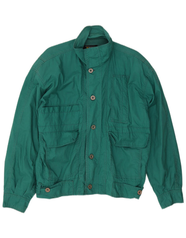 POP 84 Herre Utility Jacket UK 38 Medium Green Cotton