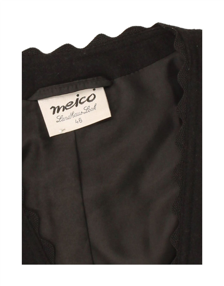 MEICO Womens Bolero Jacket UK 46 XL Black Wool Vintage Meico and Second-Hand Meico from Messina Hembry 