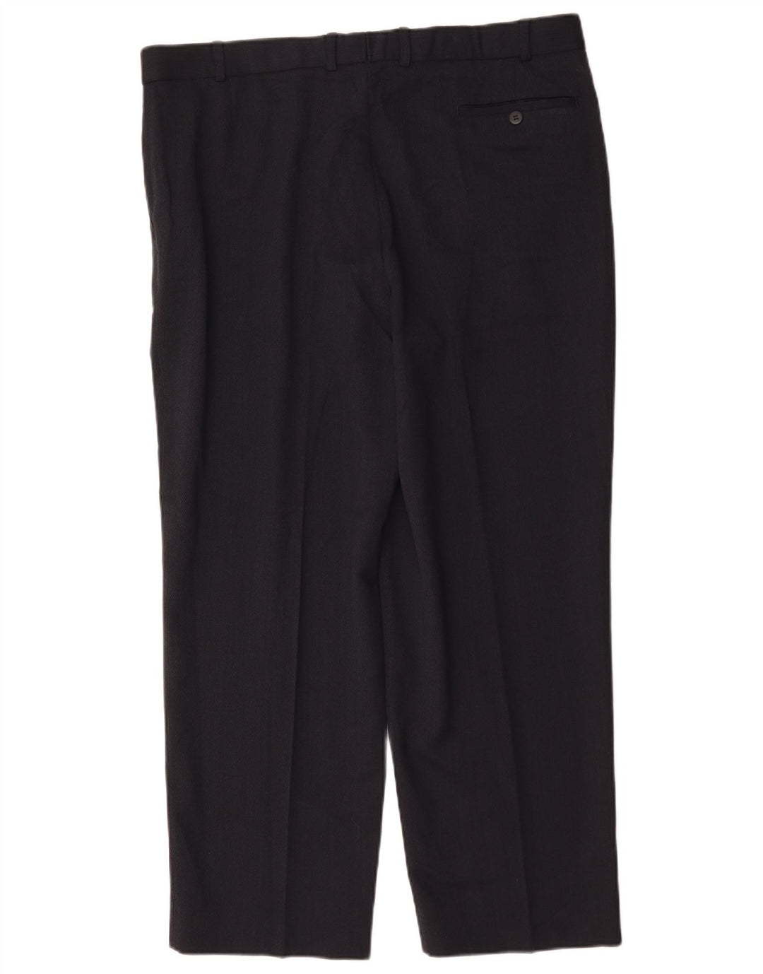 Marks & Spencer Mens Straight Suit Trousers W40 L29 Navy Blue Polyester