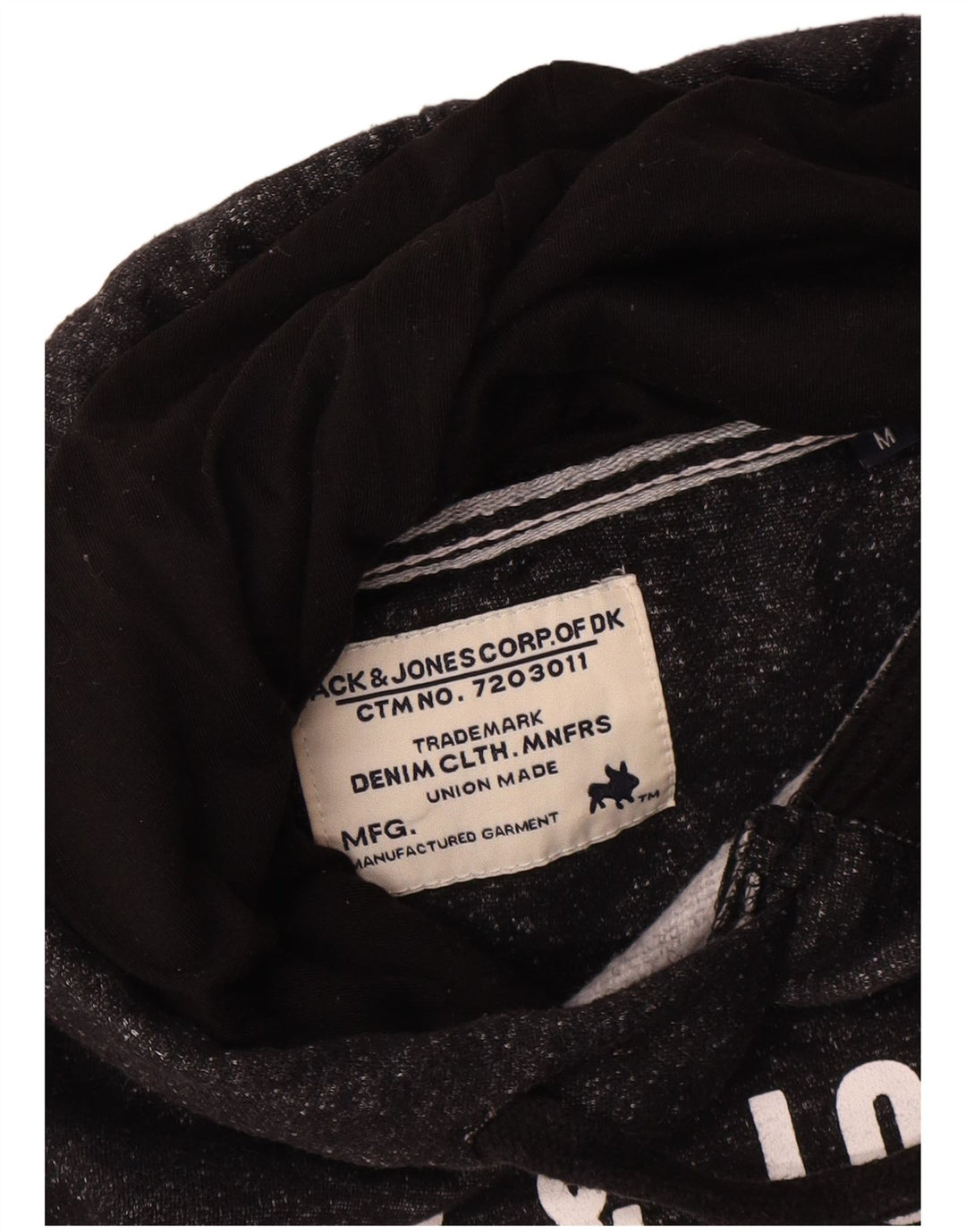 Jack & Jones Pull à Capuche Graphique Homme Noir Moucheté