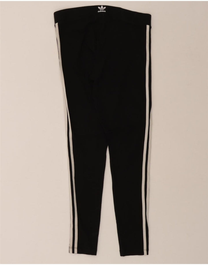 ADIDAS Womens Leggings UK 12 Medium  Black Vintage Adidas and Second-Hand Adidas from Messina Hembry 