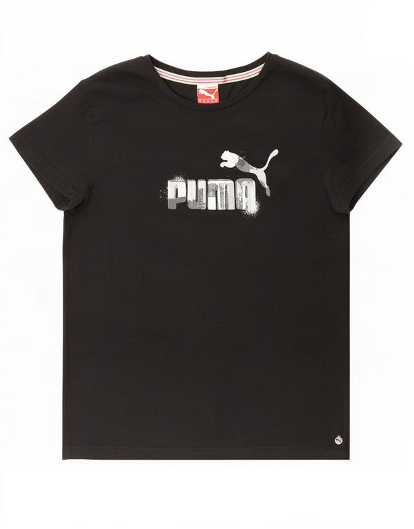 Damska koszulka z grafiką Puma Top UK 10, mała czarna
