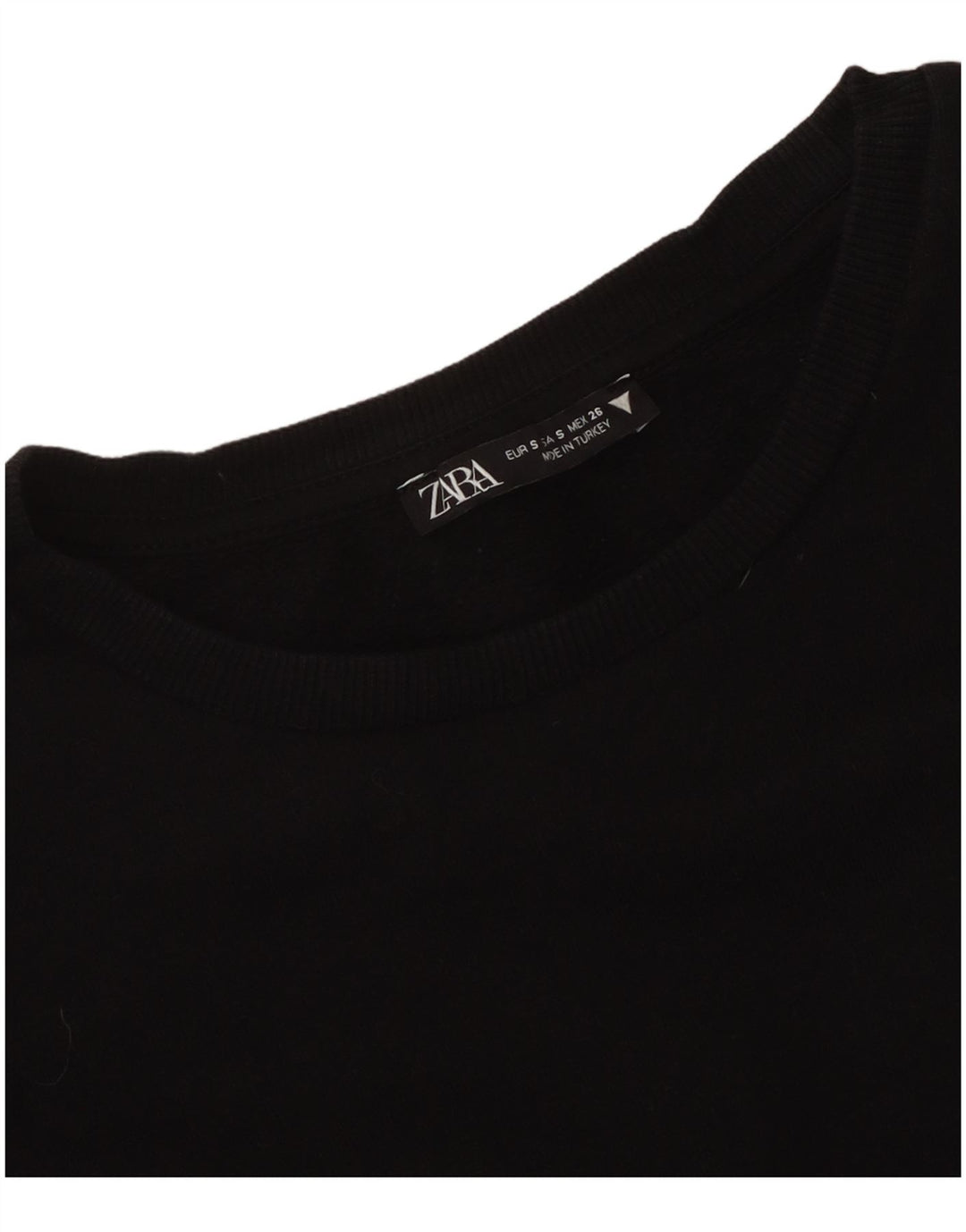 Top Zara da donna a maniche lunghe UK 8 Small Nero