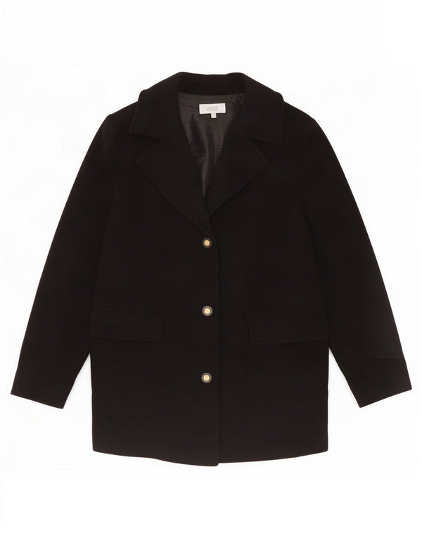 Marks & Spencer Dame 3-knaps blazerjakke UK 18 XL Sort Uld