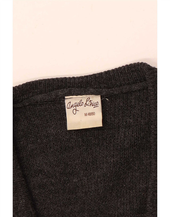 Angelo Litrico Herre cardigan sweater EU 48/50 Medium Grey Geometric Acryl