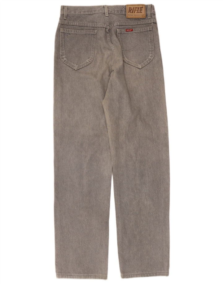 Rifle Mens Straight Jeans W30 L31 Grey Cotton
