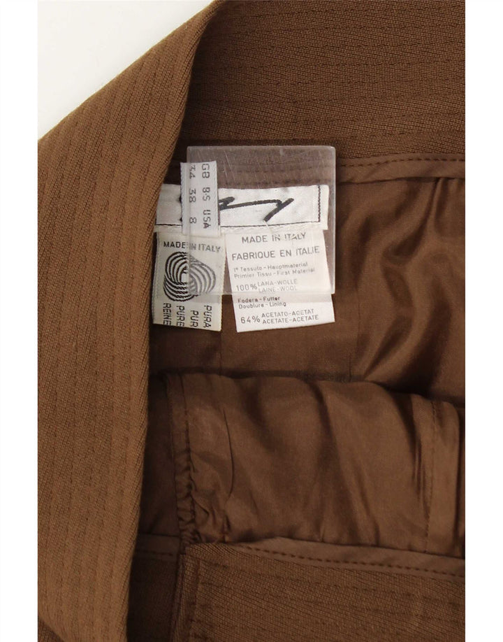Vintage Womens Wrap Skirt US 8 Medium W25 Brown Wool
