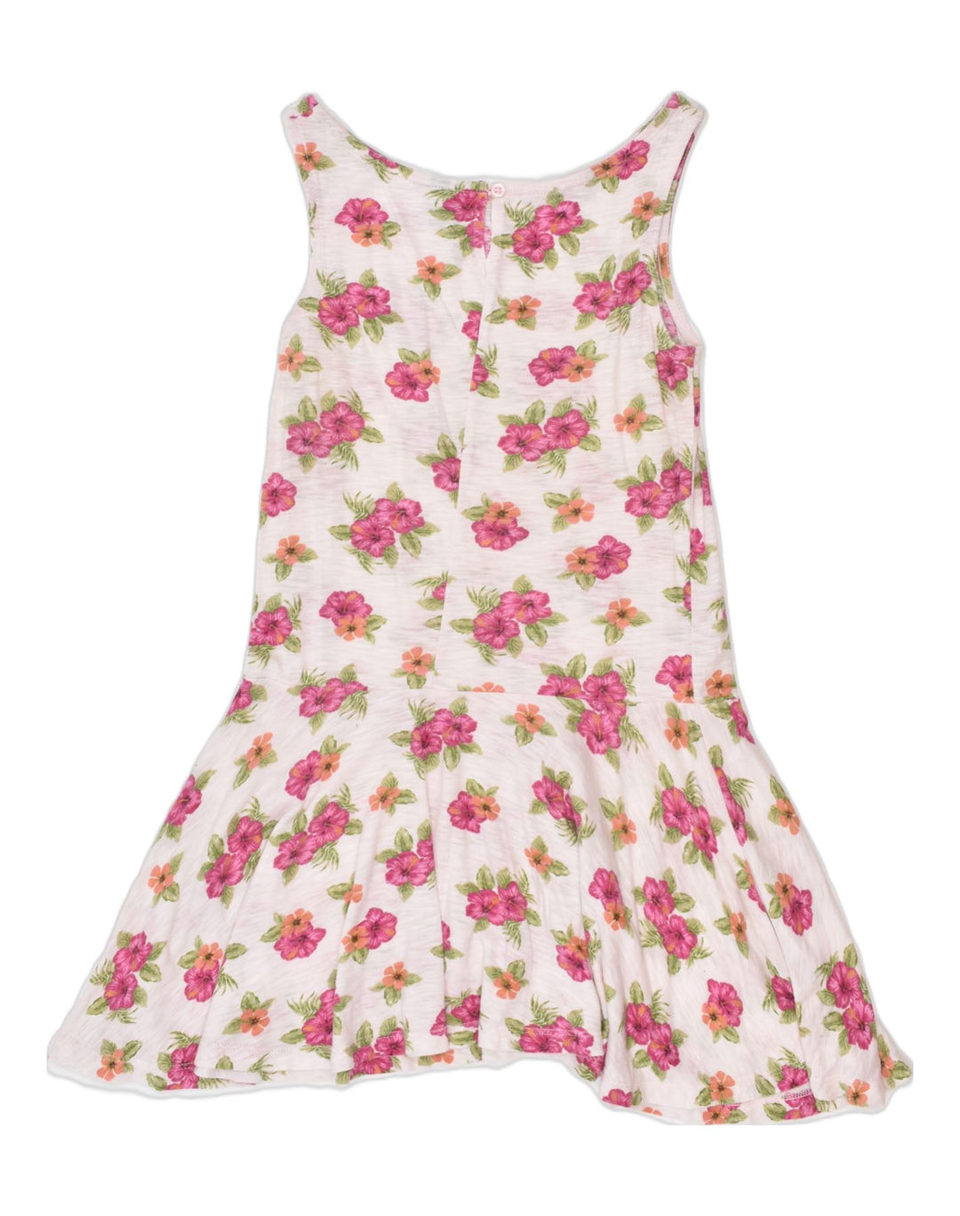 VINTAGE Girls Sundress 7-8 Years Off White Floral Cotton | Vintage | Thrift | Second-Hand | Used Clothing | Messina Hembry 