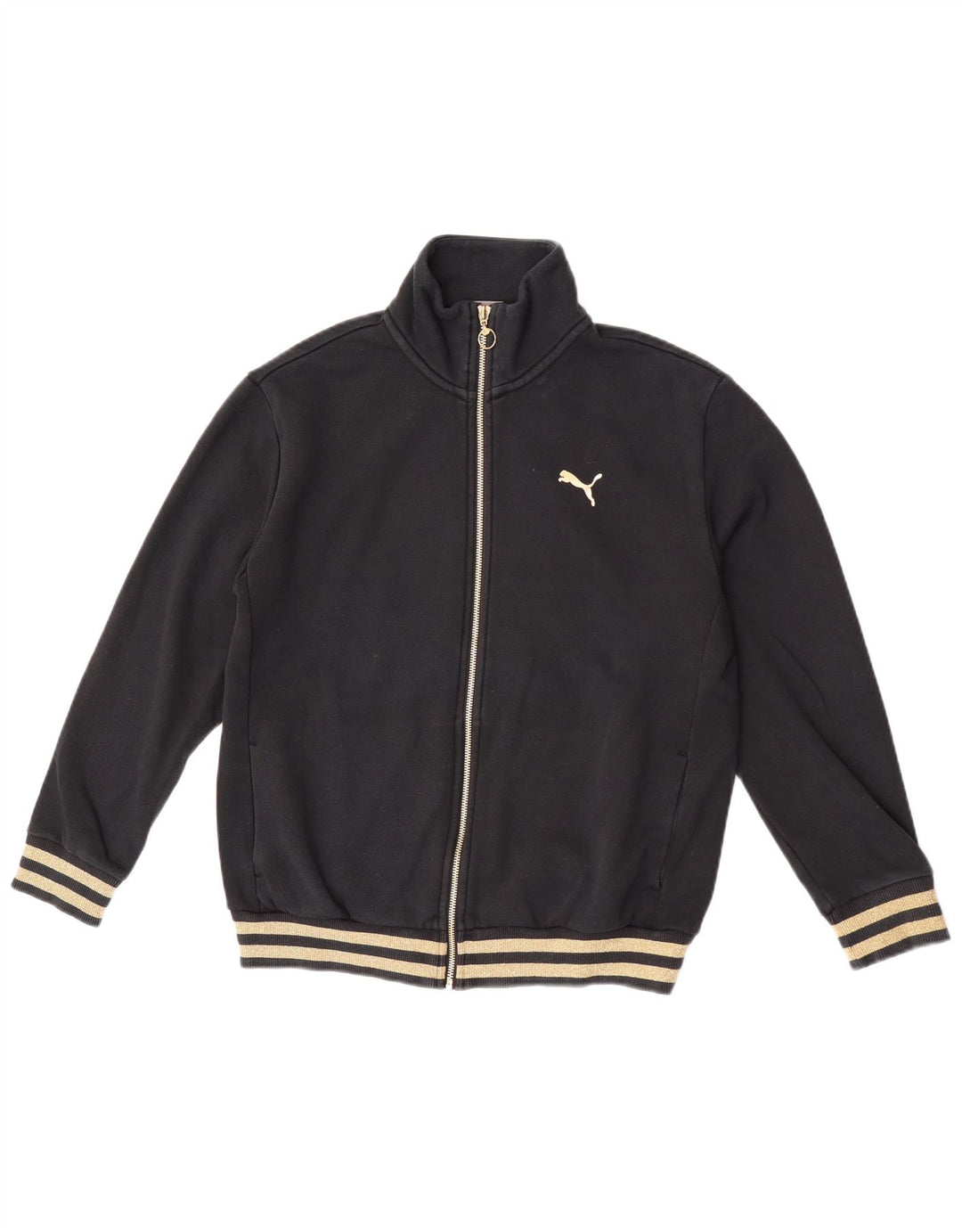 Puma træningsdragt topjakke til kvinder UK 14 Medium Sort bomuld