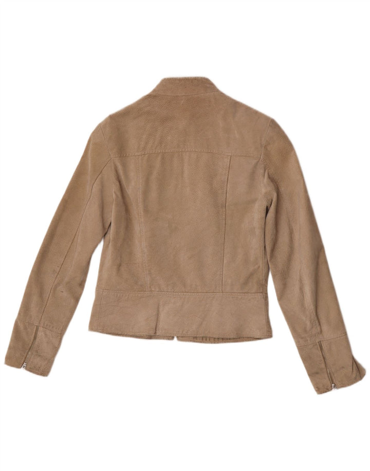 Giacca Pelle Scamosciata Donna Privilegi IT 42 Pelle Beige Medio