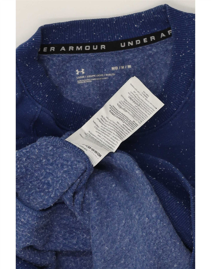 Under Armour Mens Sweatshirt Jumper Medium Blue Flecked Cotton