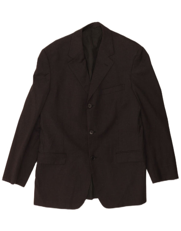Cerruti 1881 Mens 3 Button Blazer Jacket IT 50 Large Black Wool
