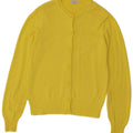 Maglione cardigan da donna Stefanel UK 12 cotone giallo medio
