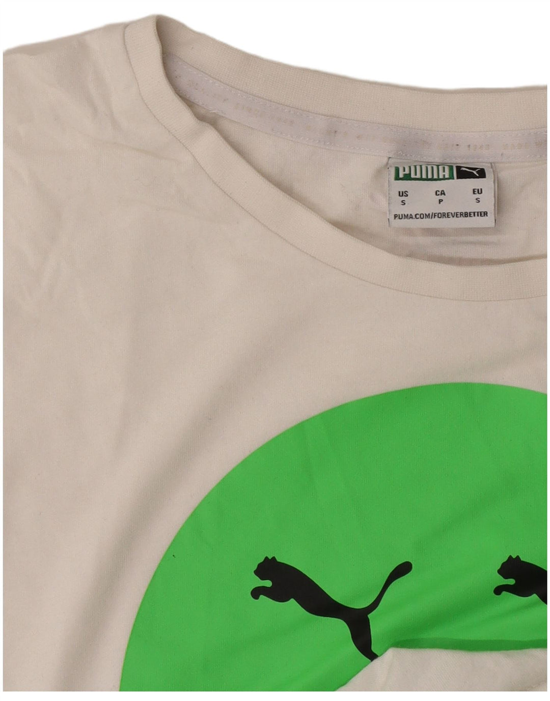 Puma Mens Graphic T-Shirt Top Small White