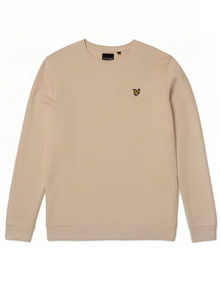 Lyle & Scott Hombre Sudadera Jumper Medium Off White Algodón