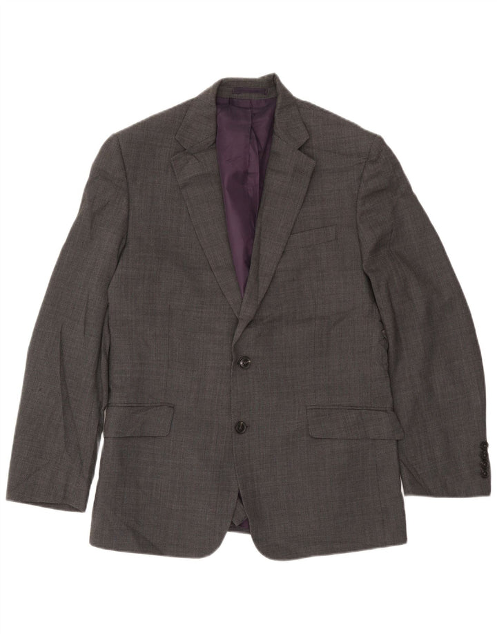 Marks & Spencer Mens 2 Button Regular Fit Blazer Jacket UK 38 Medium Grey