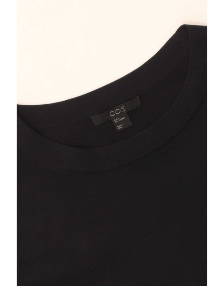 Cos Womens 3/4 Sleeve Shift Dress UK 10 Small Navy Blue